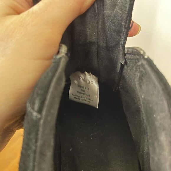 Blondo Glenda wedge black suede waterproof sneaker boots size US 8M - Picture 6 of 11